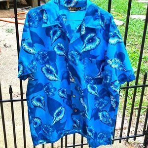 Basix Men Blue Hawaiian Shirt